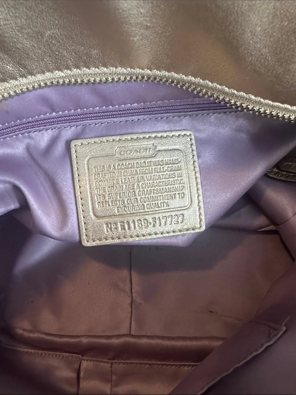 Sold—Coach Metallic Gold Signature Shoulder Bag